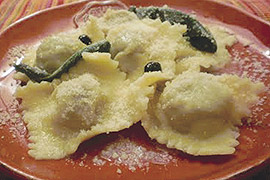 Ravioli con ripieno di selvaggina