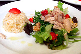 Insalata tiepida di fagiano con riso pilaf